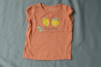 T-shirt Fille Mots d'enfants Orange Citrons 24-36 mois