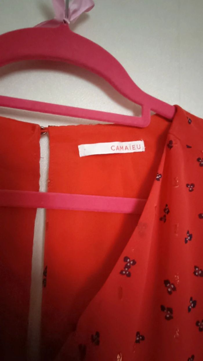 Robe longue rouge - Camaïeu - taille 44/ XXL - photo numéro 5