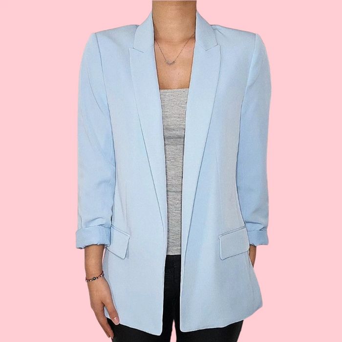 Blazer fluide ouvert bleu clair T.XS H&M