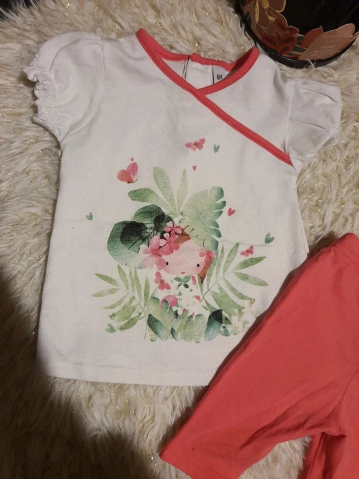 đșensemble t shirt + legging bebe fille 6 mois - photo numĂ©ro 2