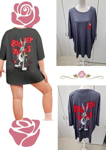 T-Shirt Gris Imprimé Looney Tunes Bugs Bunny