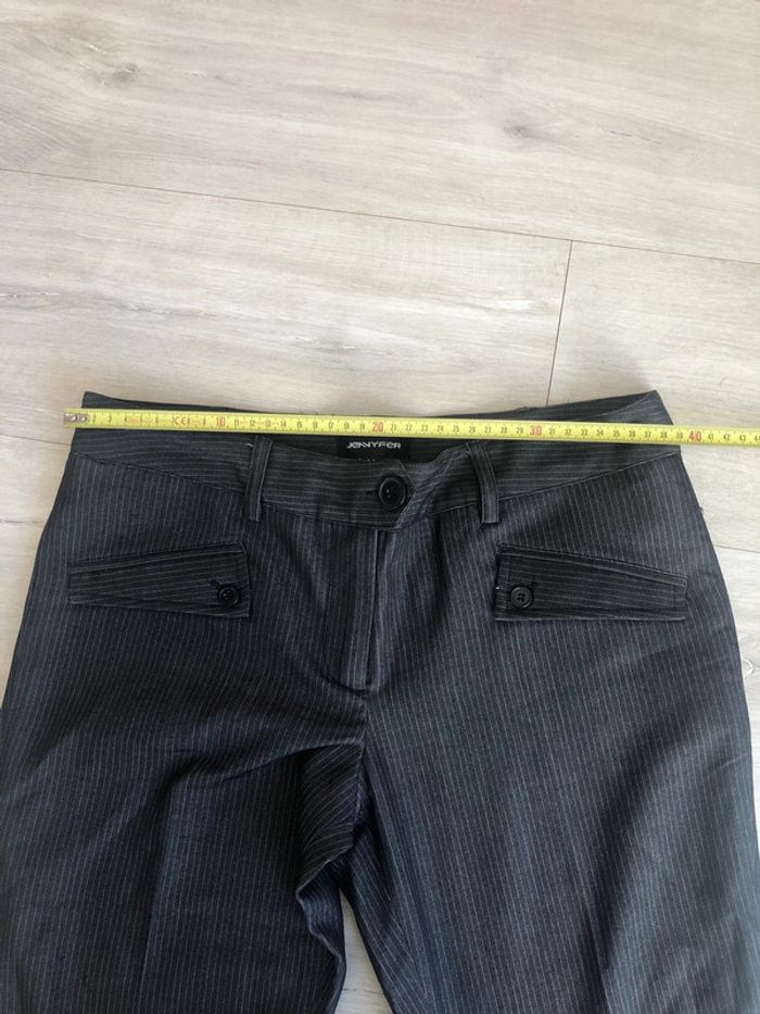 Pantalon tailleur flare jennyfer y2k taille 40 gris rayures tennis - photo numéro 7