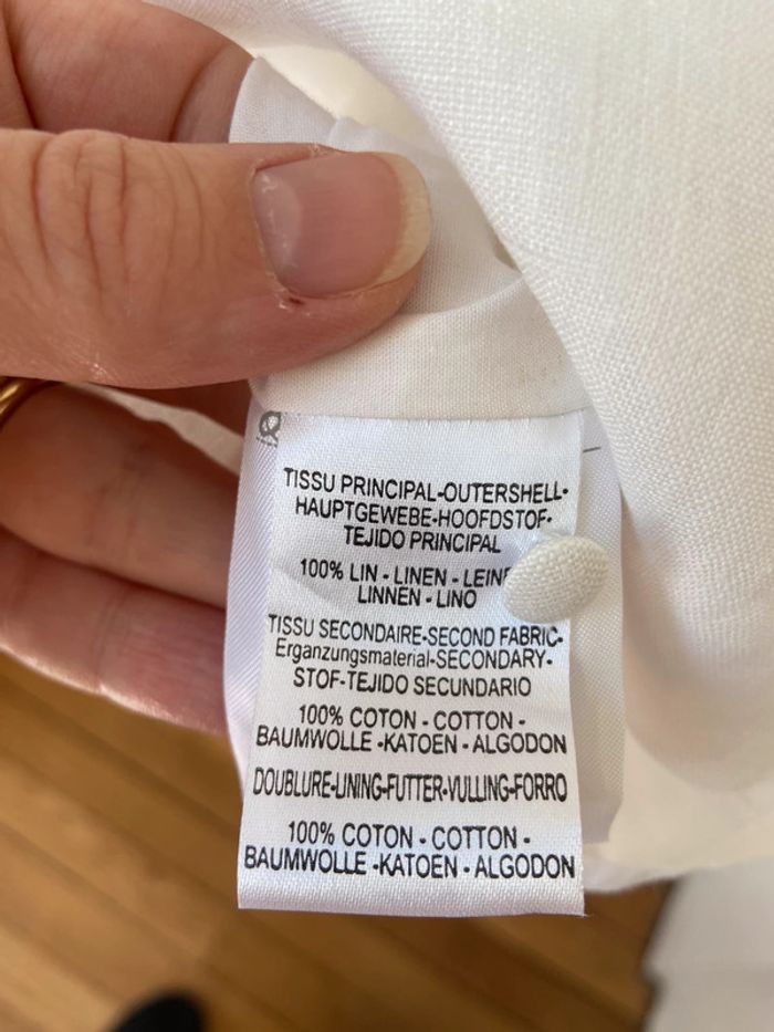 Robe en lin et dentelle blanc cassé Cyrillus 14 ans - photo numéro 7