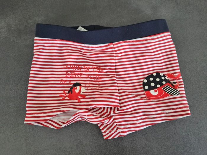 maillot baleie ligné rouge 12 mois