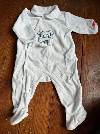 Pyjama blanc T 3 mois Brioche