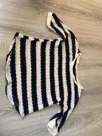 Pull rayures manches 3/4