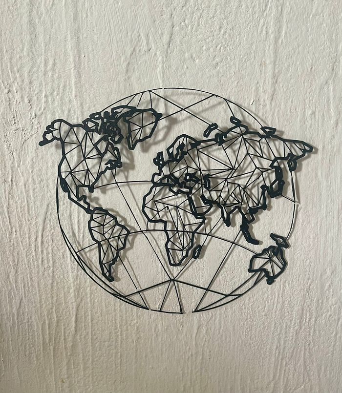 Art Mural Map Monde