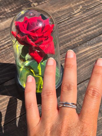 Sublime bague avec vagues scintillante