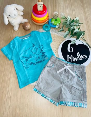 Ensemble été short t-shirt 6 mois obaïbi