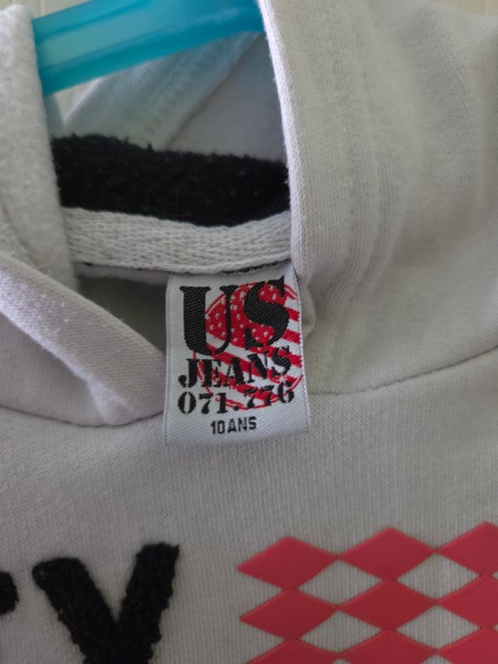 sweat à capuche US jeans taille 10 ans - photo numéro 3