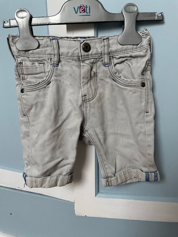 Short en jean gris, 3 ans , okaidi - photo numéro 2