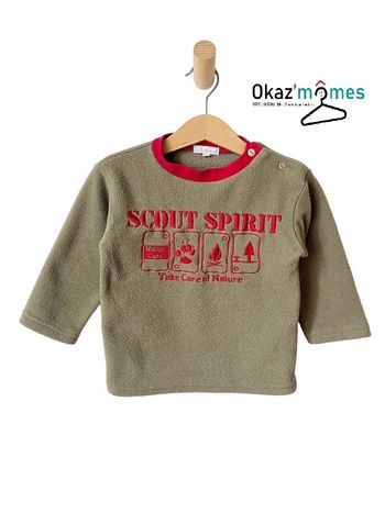 Sweat polaire kaki “Scout Spirit” - In extenso 2 ans