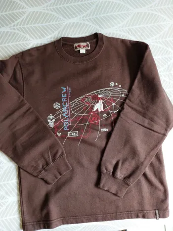Sweat marron molletonné