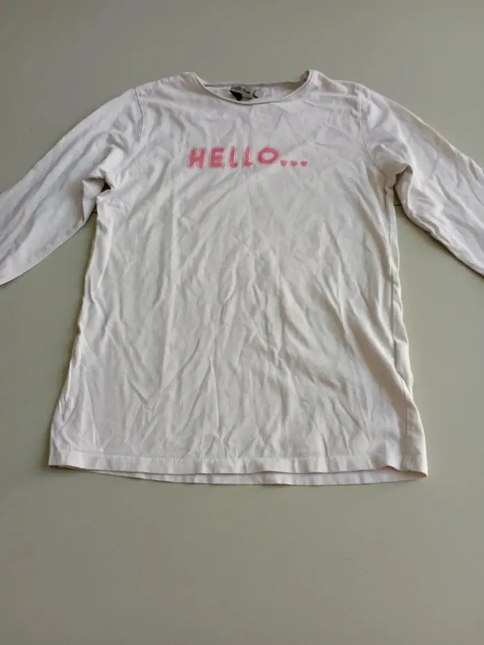 T-shirt manches longues tape à l'oeil Hello 12 ans