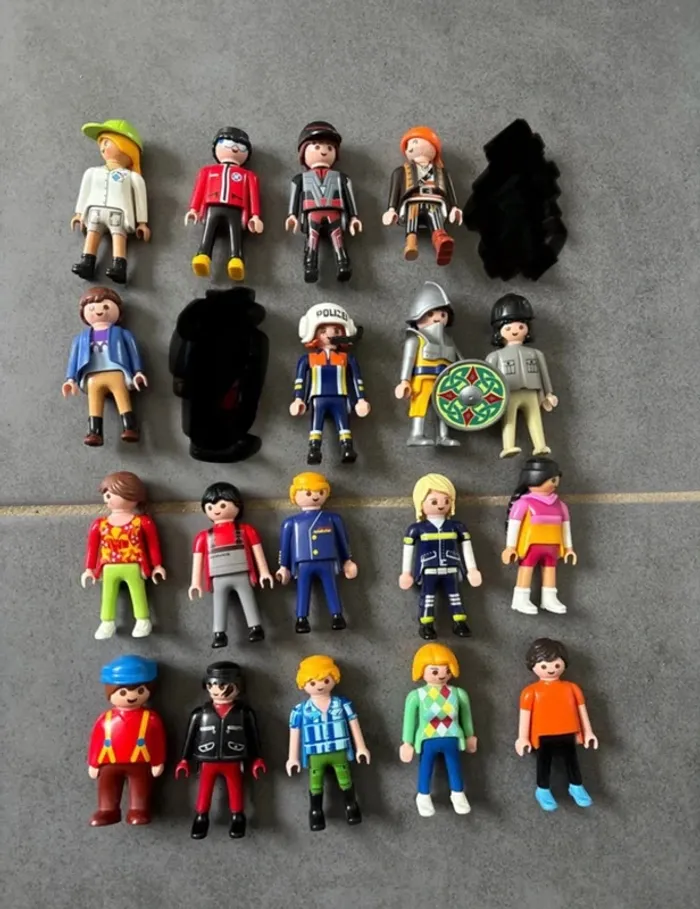 Personnages playmobil enfants adulte animaux chevaux, poulain - photo numéro 5