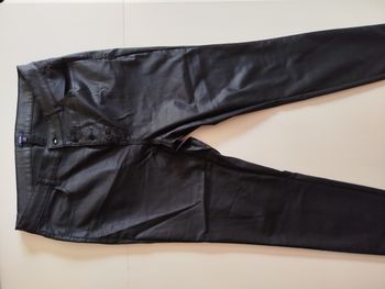 Pantalon simili cuir noir double
