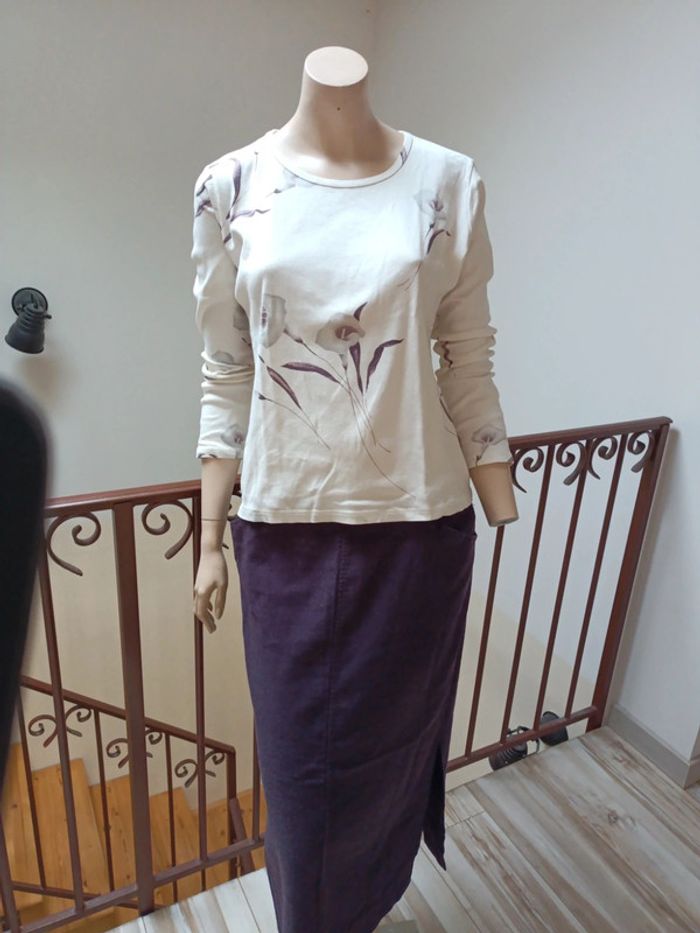 Ensemble femme jupe et tee shirt manche longue - photo numéro 4