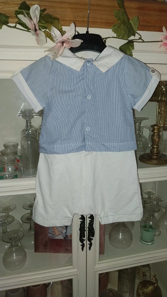 Combinaison/ salopette/ ensemble esprit marin Berlingot neuf avec étiquette 12 mois - photo numéro 2