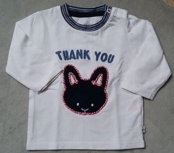 tee-shirt obaibi "thank you" 3 mois NEUF jamais porté