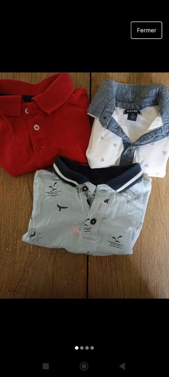 Lot de 3 polos 1 mois