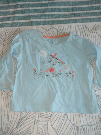 T-shirt fille manches longues 12 mois