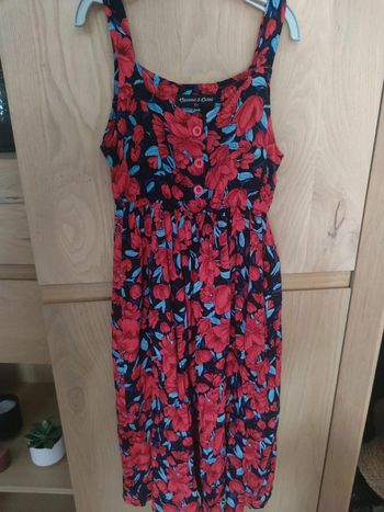 Robe fleurs rouges