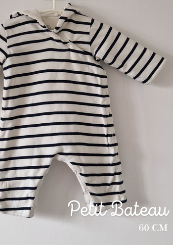 LITLO0020 - Combinaison à capuche - Petit Bateau - 60 cm