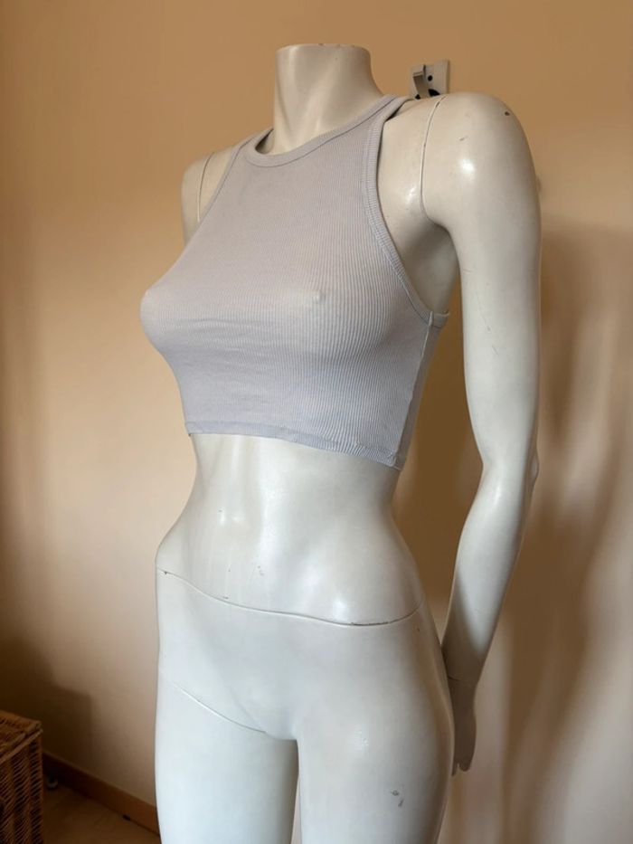 🤍 Top court blanc Zara Taille S 🤍 - photo numéro 2