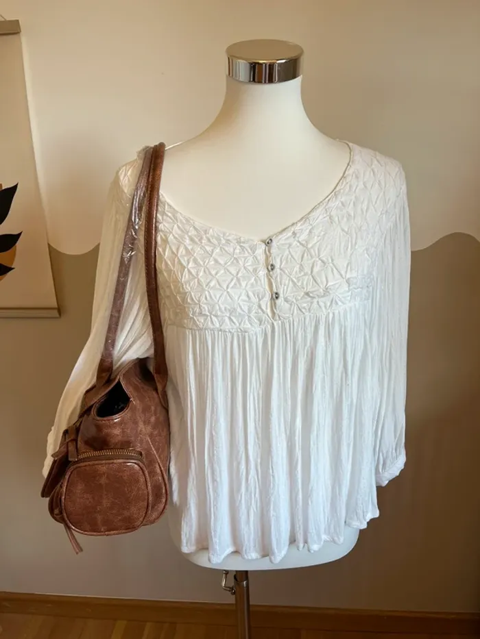 Sac style vintage y2k marron aspect verni neuf [ref 2507SBr139] - photo numéro 8