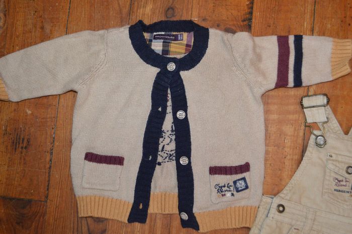 Ensemble Gilet + salopette Sergent Major 3 mois - photo numéro 3