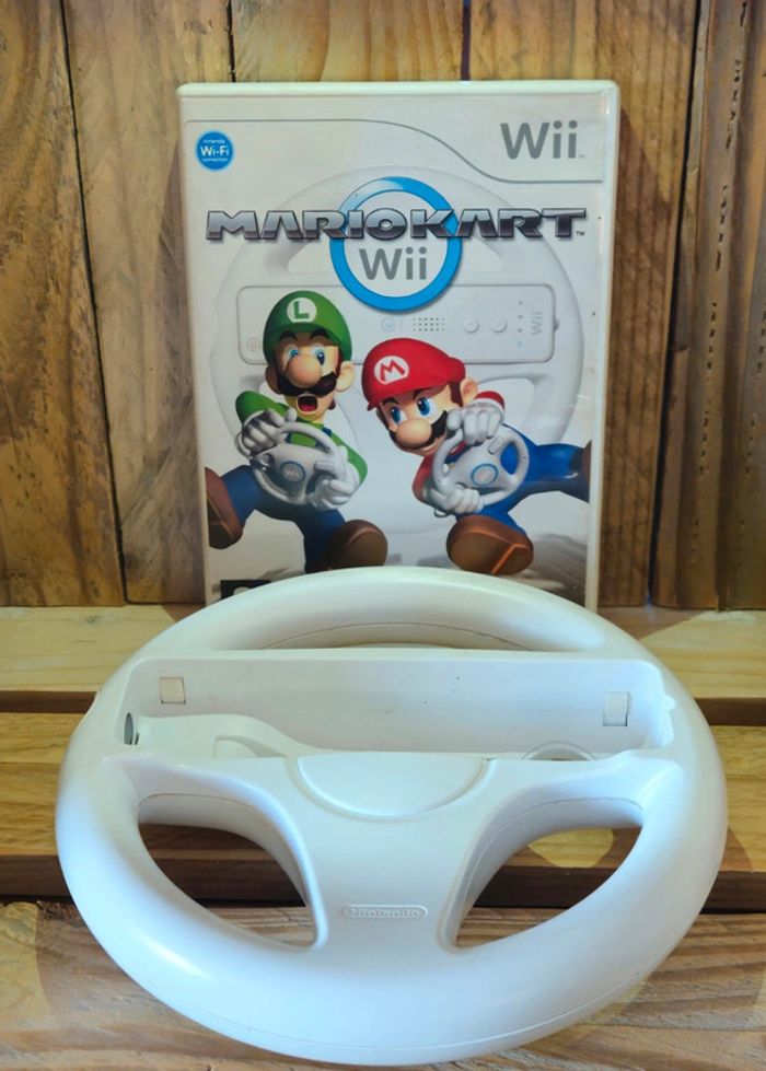 Nintendo Wii # Coffret Mario Kart jeu + Volant # - photo numéro 2