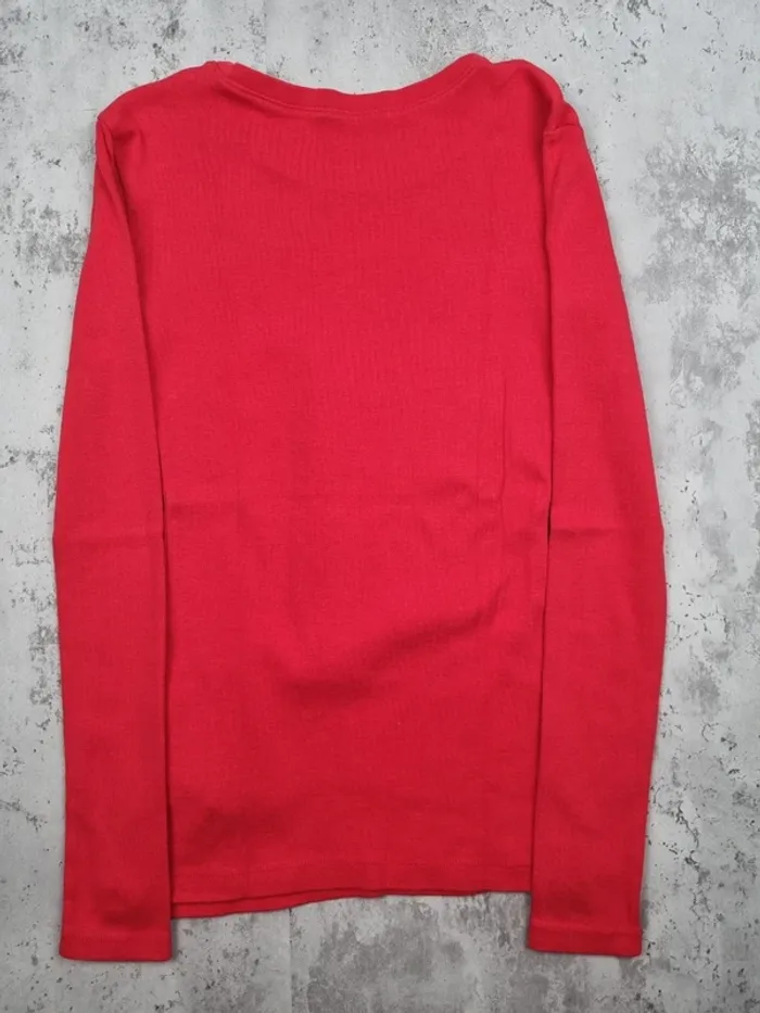 Sweat rouge Tommy Hilfiger – Taille XXS Femme (mesures en photos) - photo numéro 4