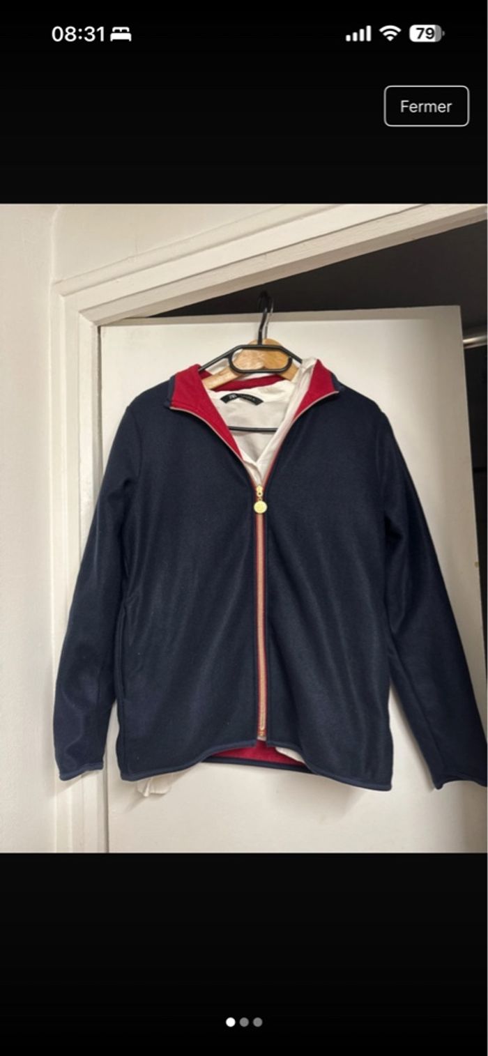 Veste polaire chic parisienne vintage comme neuve - porté en taille m oversize