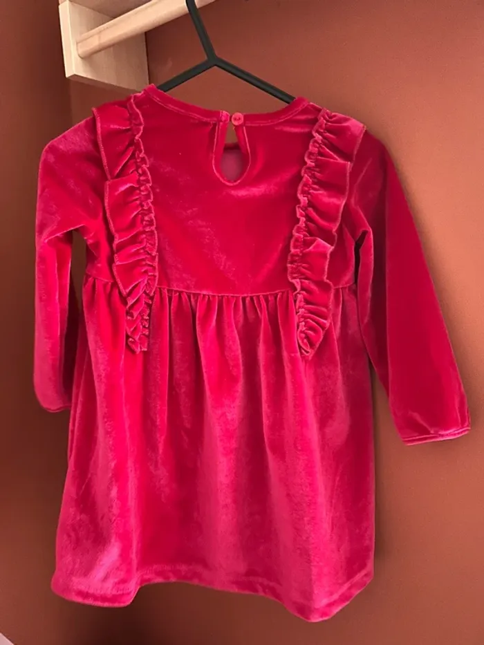 Robe rose velours - photo numéro 2