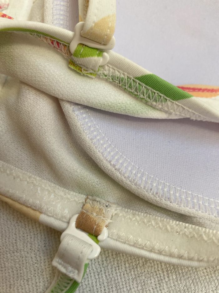 Maillot deux pièces bandeau et bikini S Roxy blanc et fleurs 80c 85b 90a - photo numéro 6