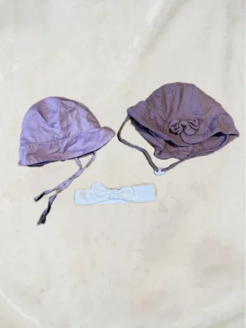 🌷Lot de bob et bandeau bébé fille taille 3-6 mois🌷