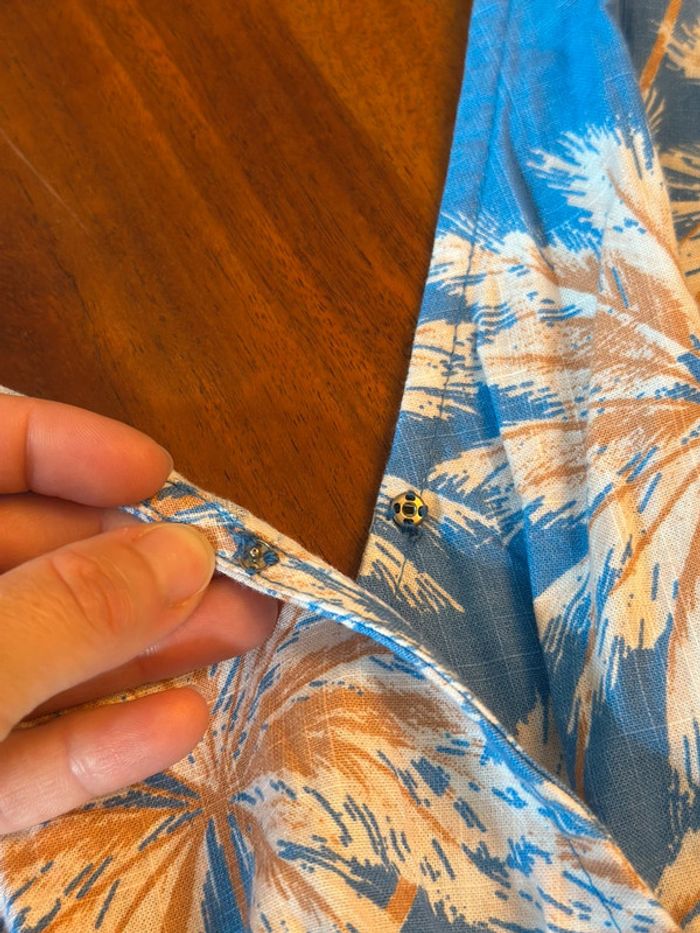 Combinaison d’été fluide bleu motifs palmiers taille XS - Roxy - photo numéro 7