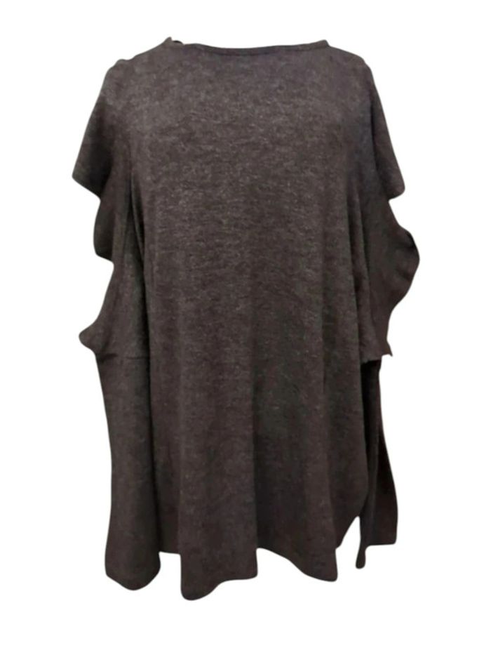 Magnifique pull à volants gris Zara Taille L
