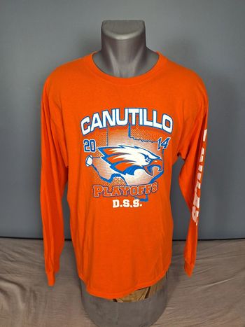 tee shirt manches longues  imprime vintage gildan - canutillo eagles playoffs 2014 - taille L (502)
