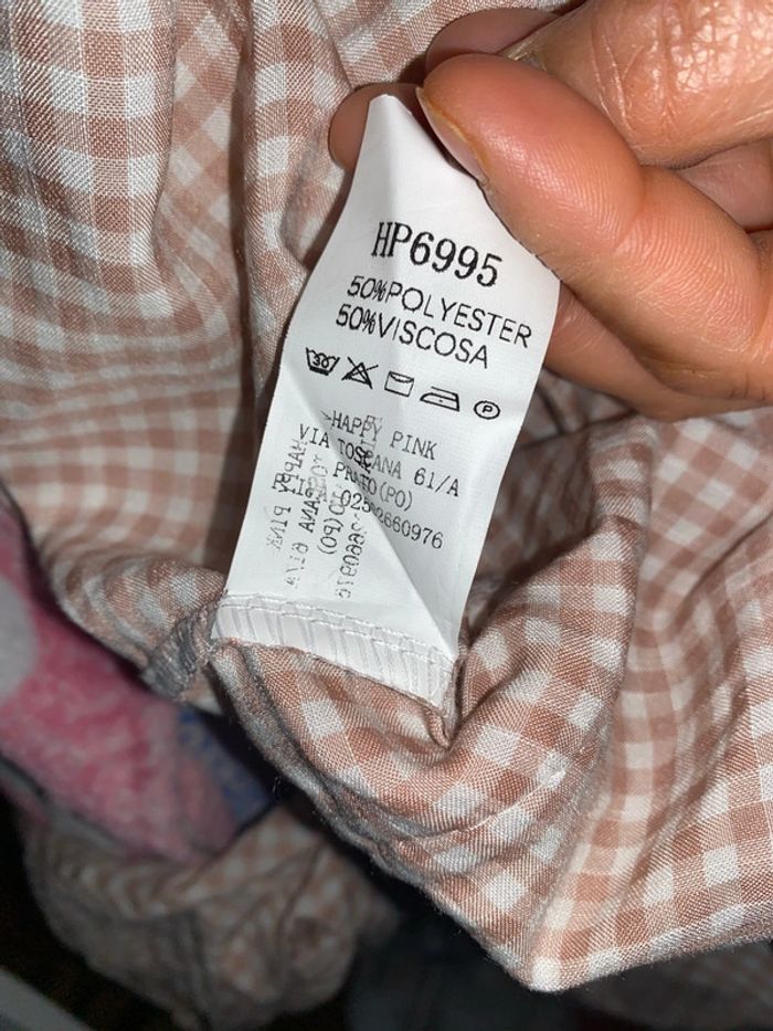 Jolie Blouse Vichy A Nouer Avec Poches Taille Unique - photo numéro 9