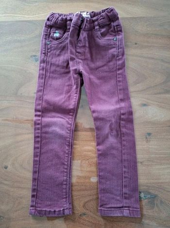Pantalon jean bordeaux garçon Lulu Castagnette 3 ans