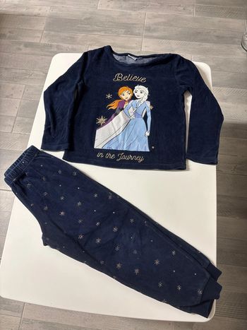 Pyjama velours reine des neiges