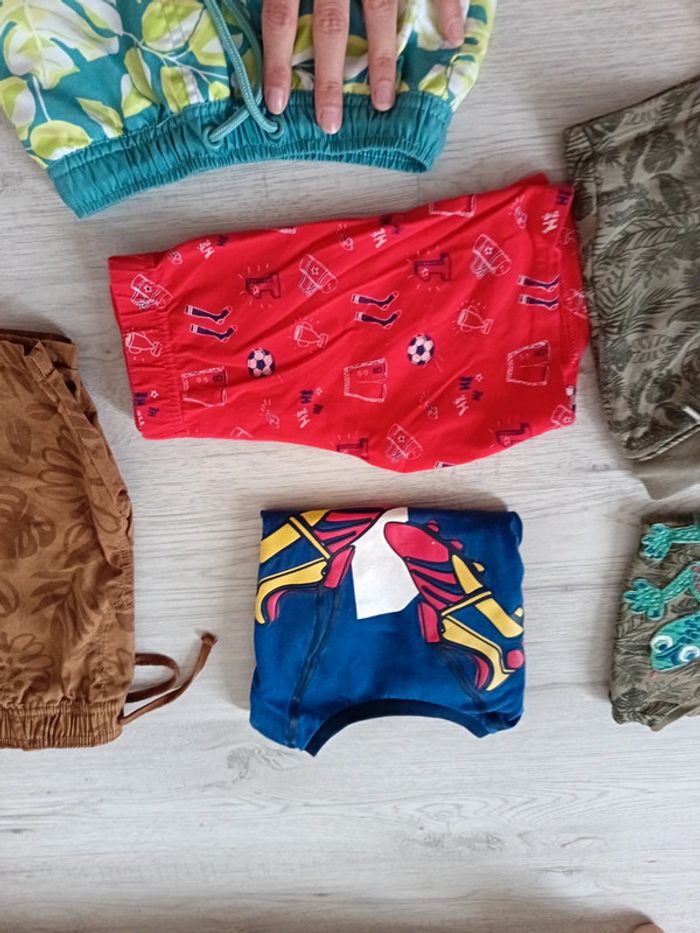Lot vêtements 3 ans garçon 98 cm tee shirt ensemble short short bain - photo numéro 8