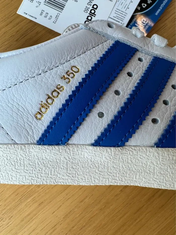 Baskets Adidas 350 CQ2772 Footwear white blue off white taille 37 1/3 neuf - photo numéro 8