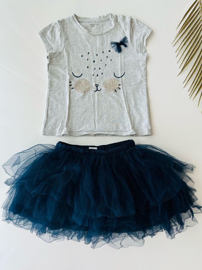 Ensemble vertbaudet jupe en tulle fille 36 mois