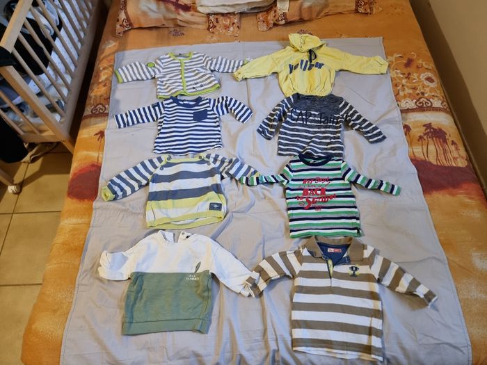 Lot de pull manche longue garçon 6 mois - photo numéro 2