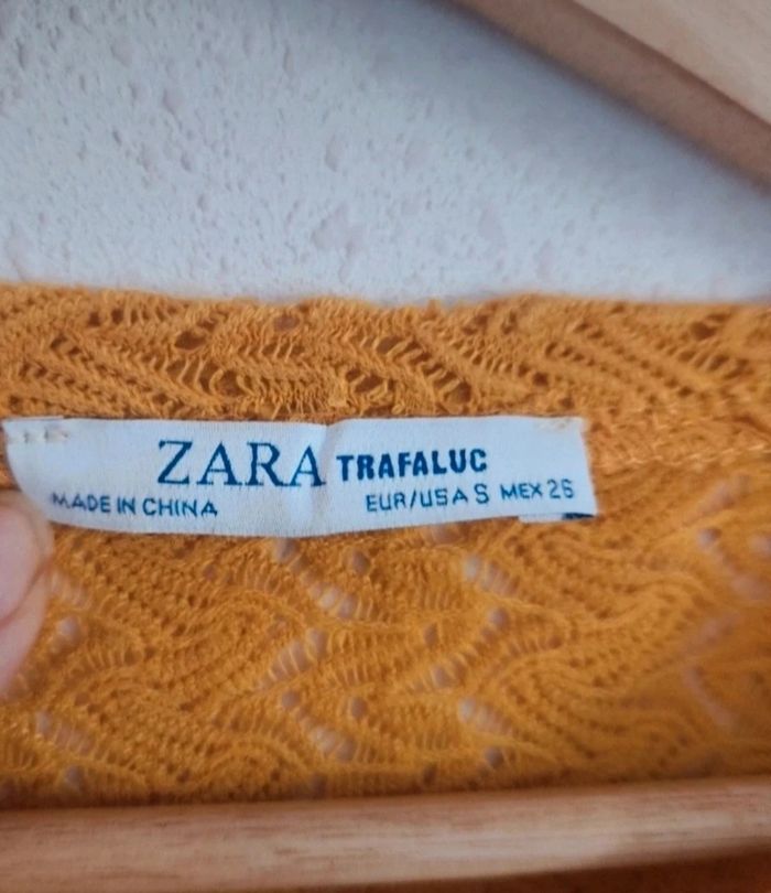 Pull ajouré Zara moutarde – Taille S – Très bon état - photo numéro 4