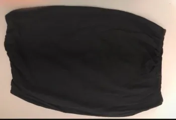 Haut top femme sans bretelles dénudé sur le do noir taille unique