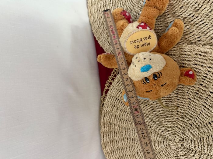 Doudou ours marron rapiécé TI NOURS - photo numéro 5