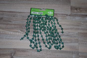 guirlande de perle verte de rose de noël270 CM neuve